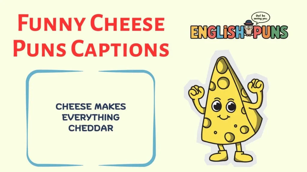 Funny Cheese Puns Captions