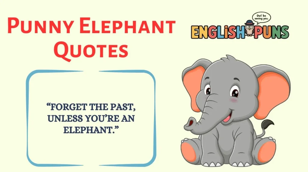 Punny Elephant Quotes