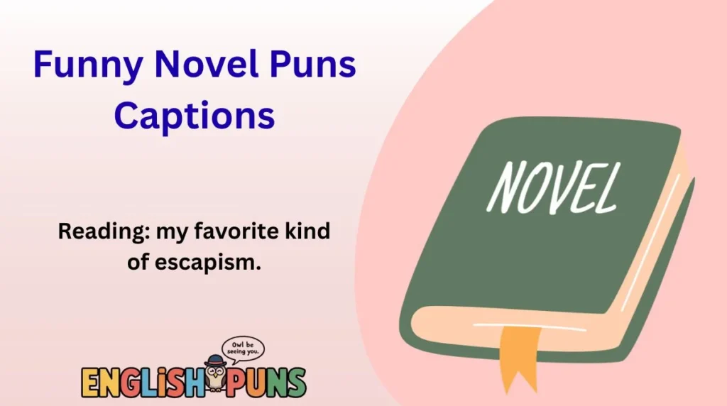 Funny Novel Puns Captions