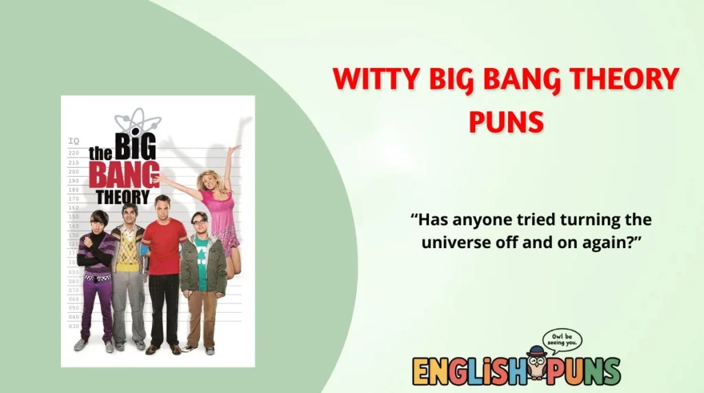 Witty Big Bang Theory Puns