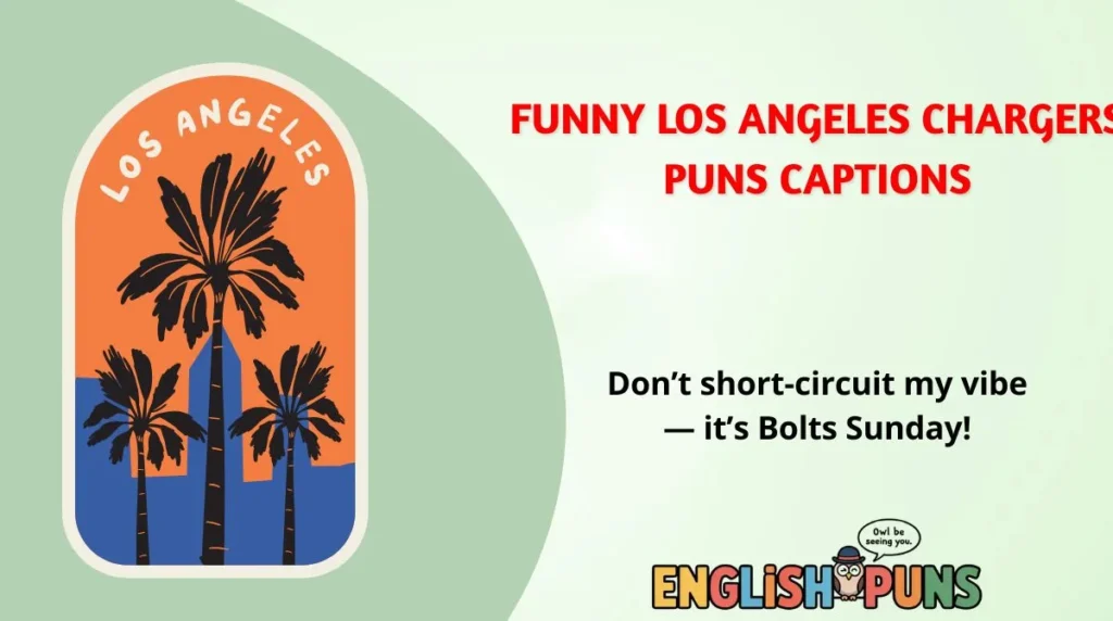 Funny Los Angeles Chargers Puns Captions