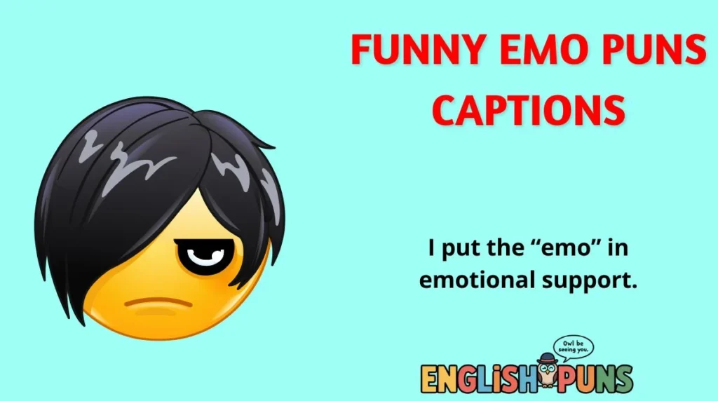 Funny Emo Puns Captions