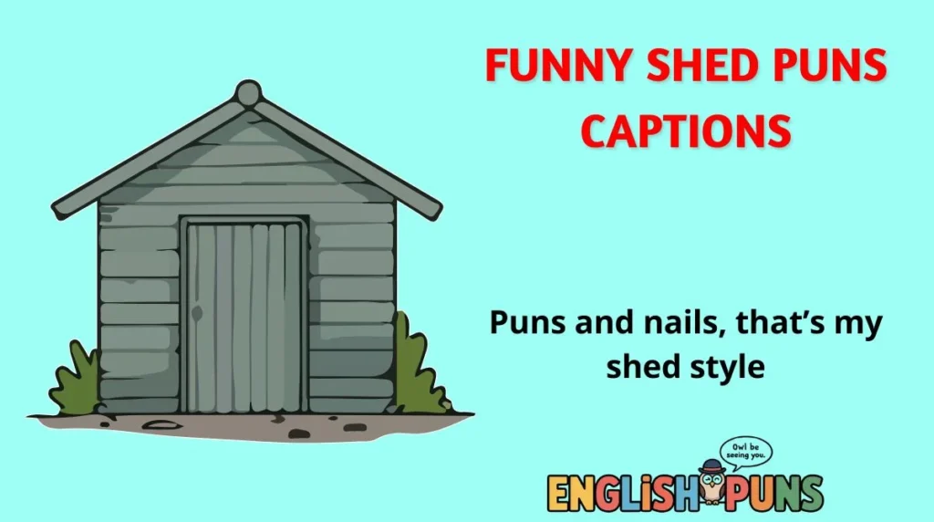 Funny Shed Puns Captions