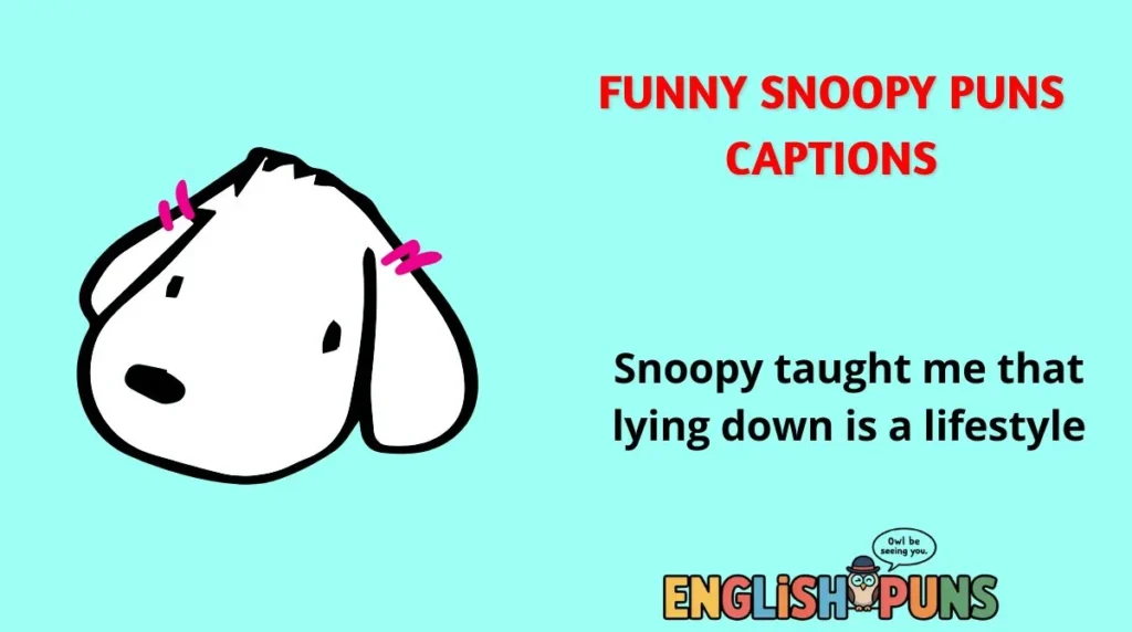 Funny Snoopy Puns Captions