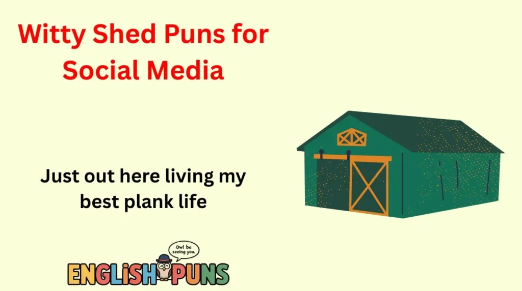 Witty Shed Puns for Social Media