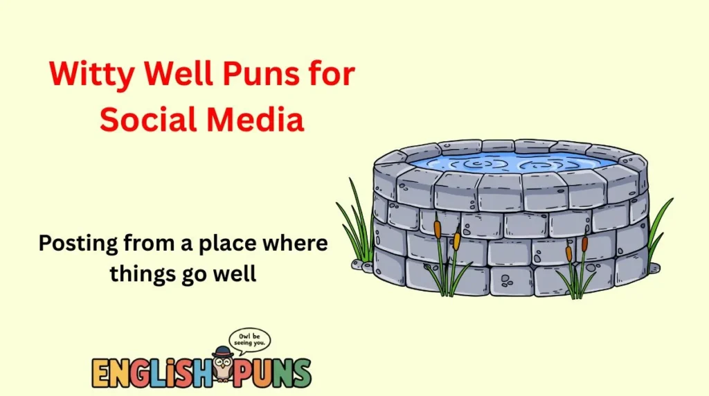 Witty Well Puns for Social Media